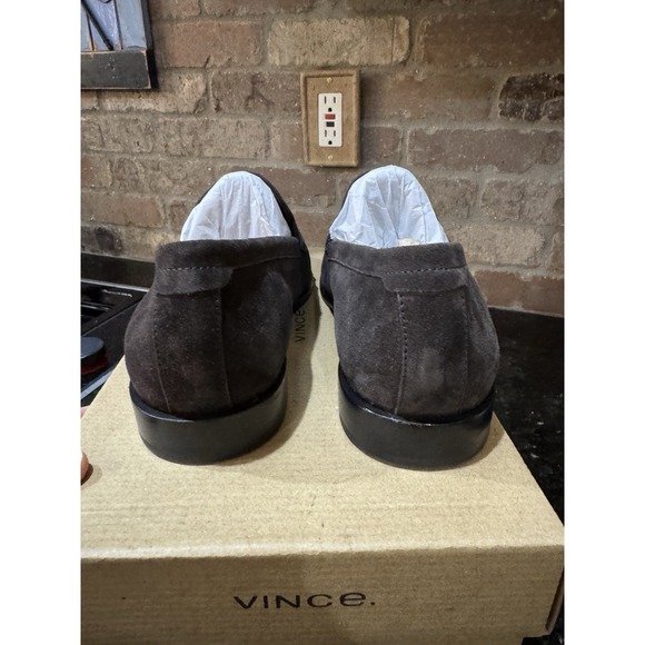 Vince Men Miles Suede Moccasin-style Loafer Slip on Shoes Cocoa Brown Size 8M main image 10